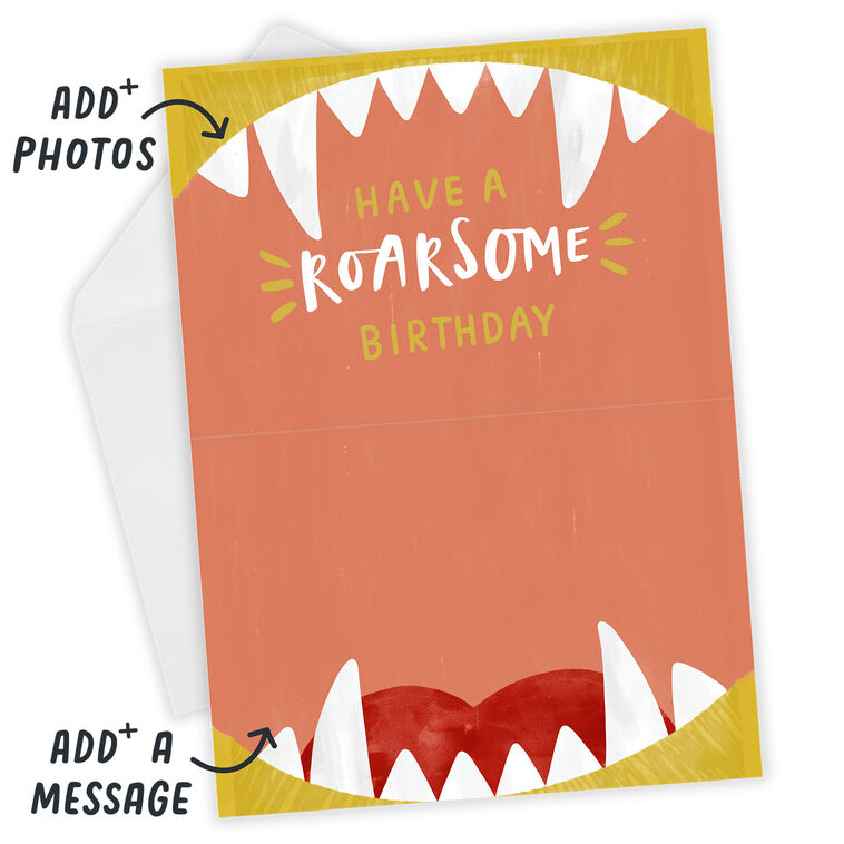 Hallmark Cute Roaring Lion Custom Birthday Card