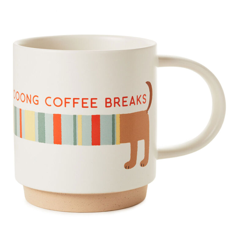 Hallmark Dachshund Long Breaks Funny Mug 16 Oz