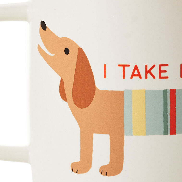 Hallmark Dachshund Long Breaks Funny Mug 16 Oz