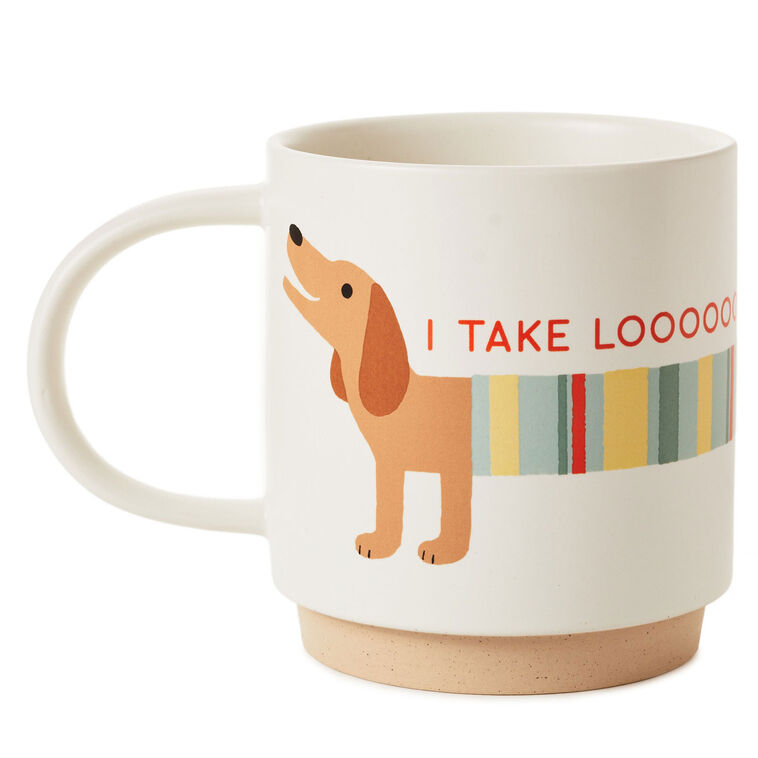 hallmark Dachshund Long Breaks Funny Mug 16 oz