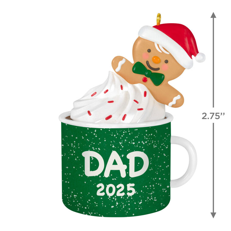 Hallmark Dad Gingerbread Boy In Mug 2025 Ornament
