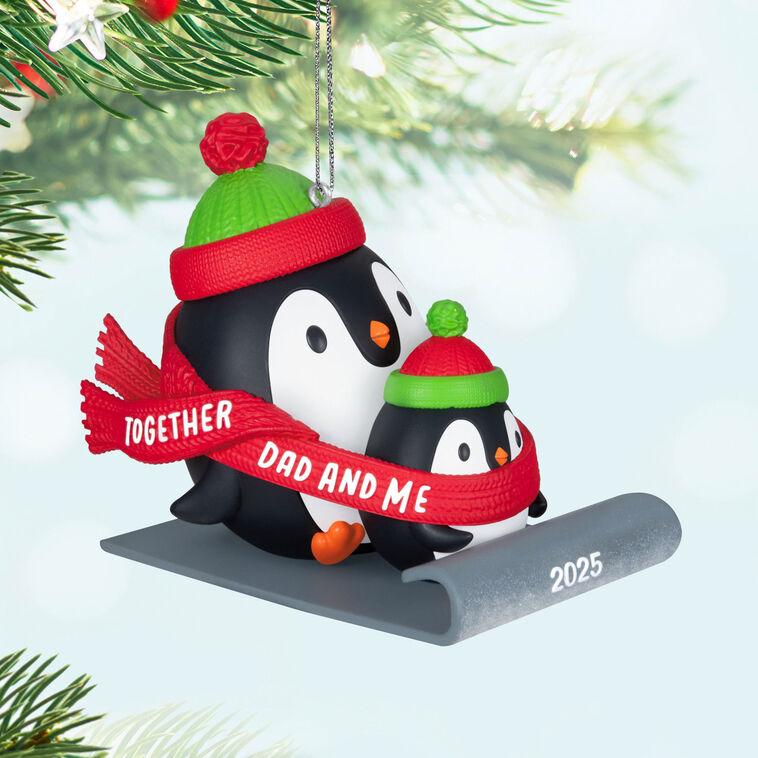 Hallmark Dad & Me Penguins Sledding 2025 Ornament