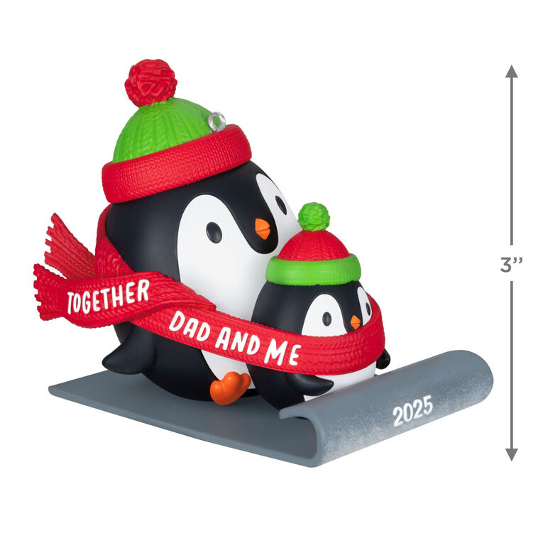 Hallmark Dad & Me Penguins Sledding 2025 Ornament