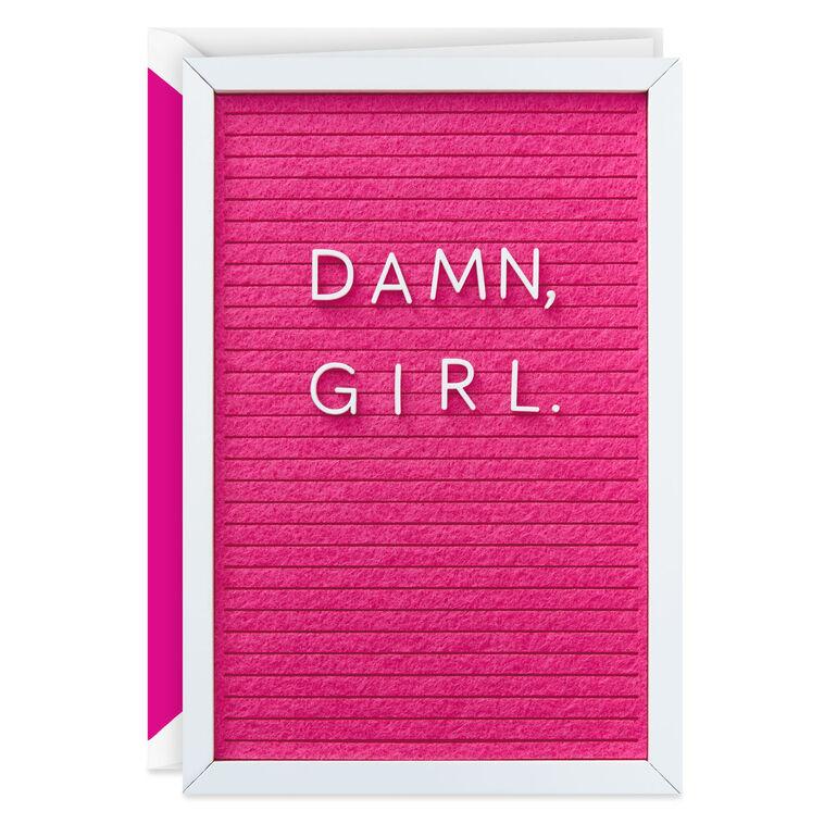 hallmark Damn Girl Birthday Card for Her