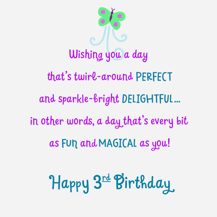 Hallmark Dancing Cat 3rd Birthday Card For Kids