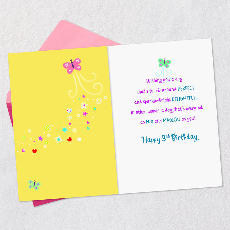 Hallmark Dancing Cat 3rd Birthday Card For Kids