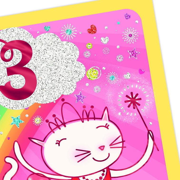 Hallmark Dancing Cat 3rd Birthday Card For Kids