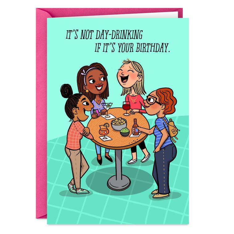 hallmark Day-Drinking Funny Birthday Card for Her
