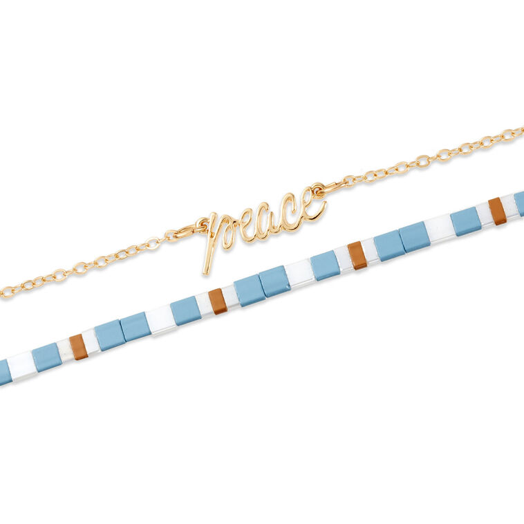 Hallmark DaySpring Peace Double-Strand Necklace
