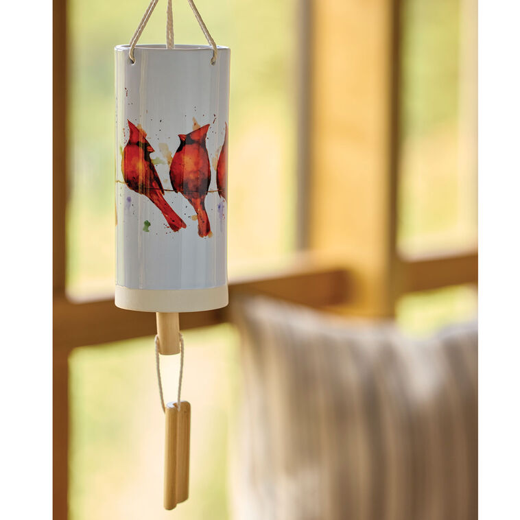 Hallmark Demdaco Cardinals On A Wire Windchime 7"