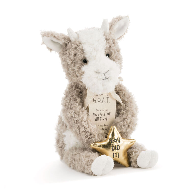hallmark Demdaco G.O.A.T. Goat Stuffed Animal 9"
