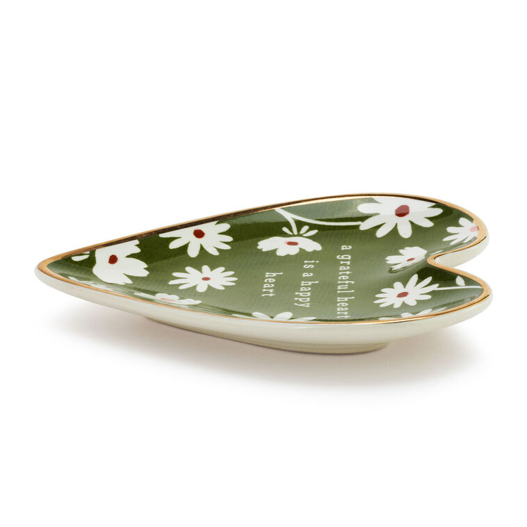 Hallmark Demdaco Grateful Art Heart Trinket Dish