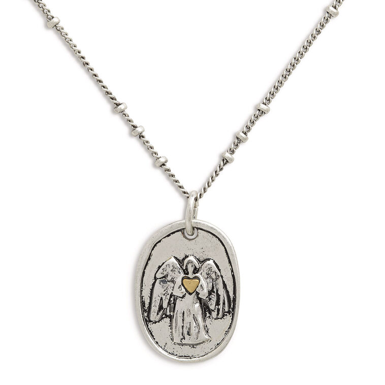 Hallmark Demdaco Guardian Angel Charm Necklace 18"