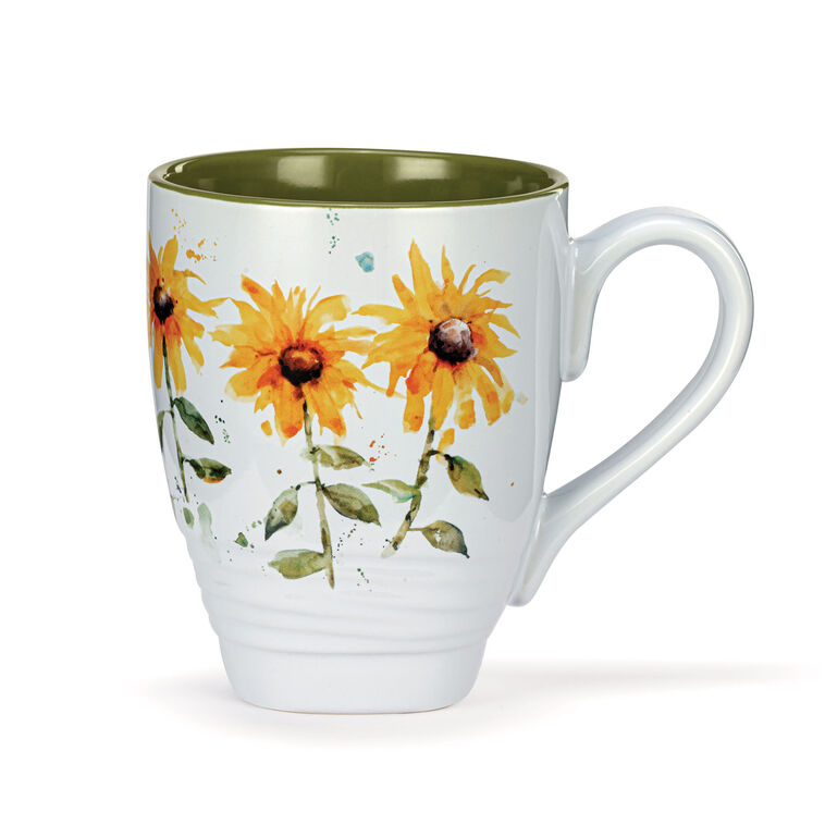 hallmark Demdaco Sunflower Field Mug 15 oz