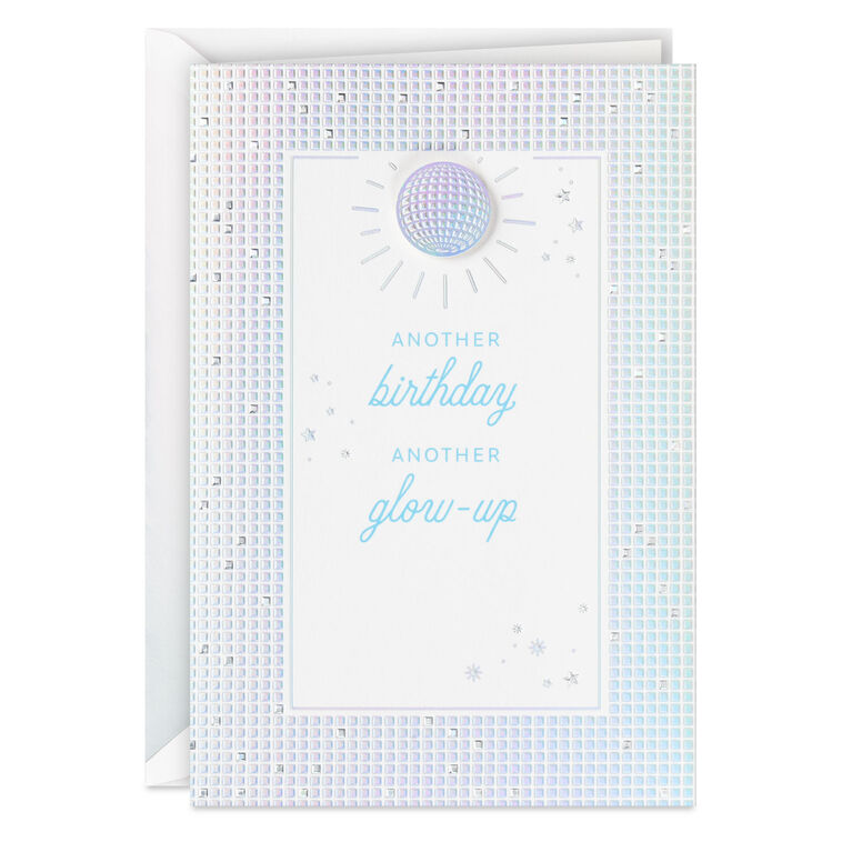hallmark Disco Ball Glow-Up Birthday Card