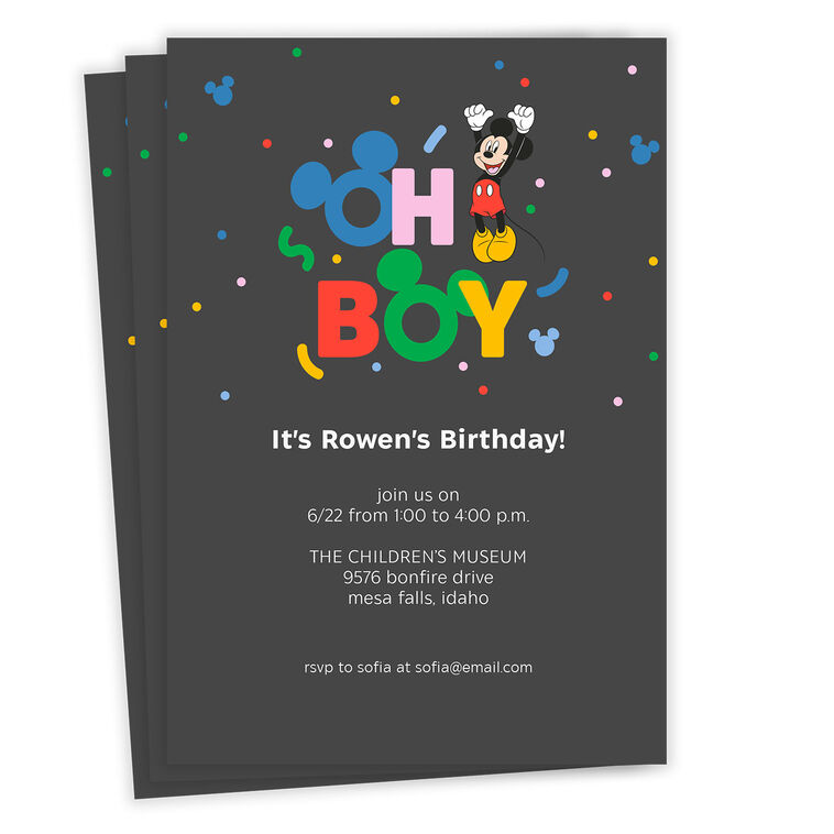 hallmark Disney Mickey Mouse Birthday Invitation
