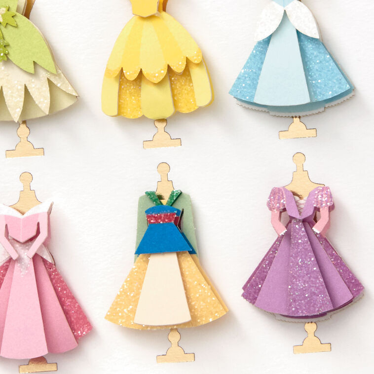 Hallmark Disney Princess Dresses Blank Card