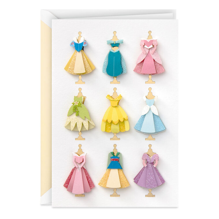hallmark Disney Princess Dresses Blank Card