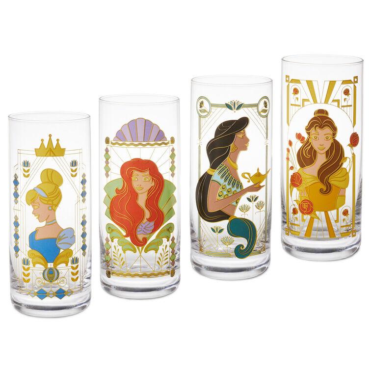 Hallmark Disney Princess Drinking Glasses Set Of 4