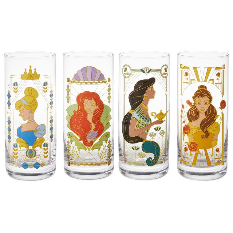 hallmark Disney Princess Drinking Glasses Set of 4