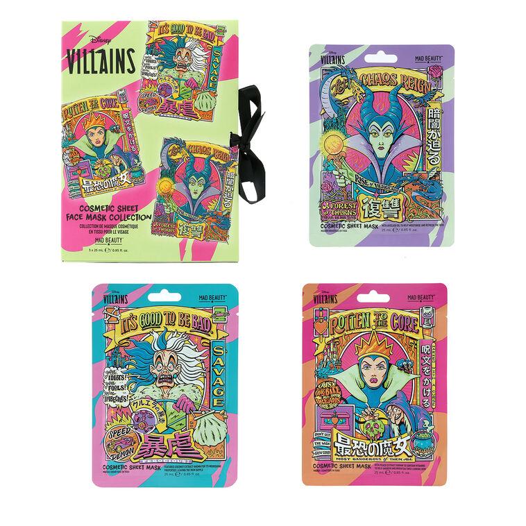 Hallmark Disney Villains Sheet Masks Set Of 3