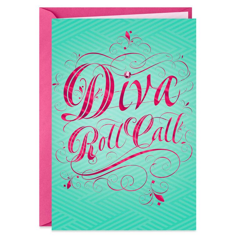 hallmark Diva Roll Call Birthday Card for Her