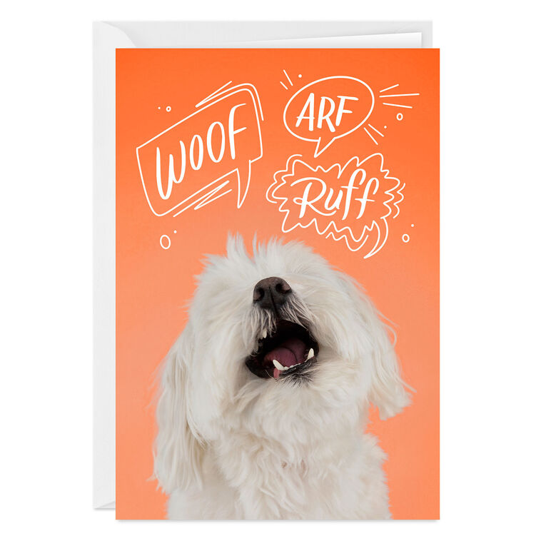 hallmark Dog Speak Funny Custom Card