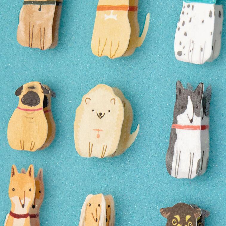 Hallmark Dogs On Blue Blank Card
