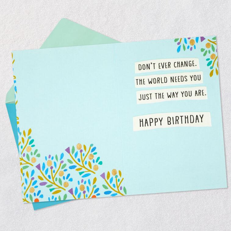 Hallmark Don't Ever Change Birthday Card For Niece
