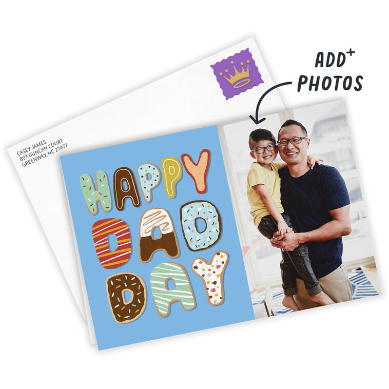 Hallmark Donuts Happy Dad Day Custom Card