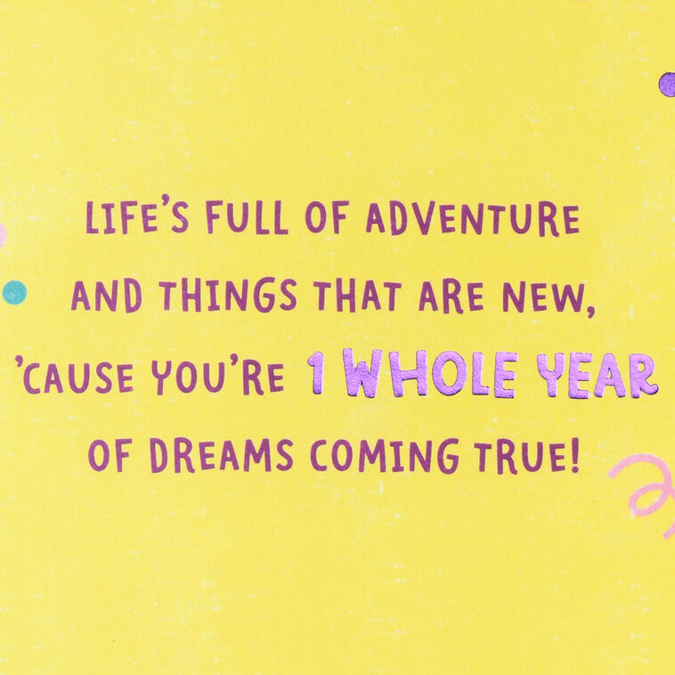 Hallmark Dreams Come True First Birthday Card