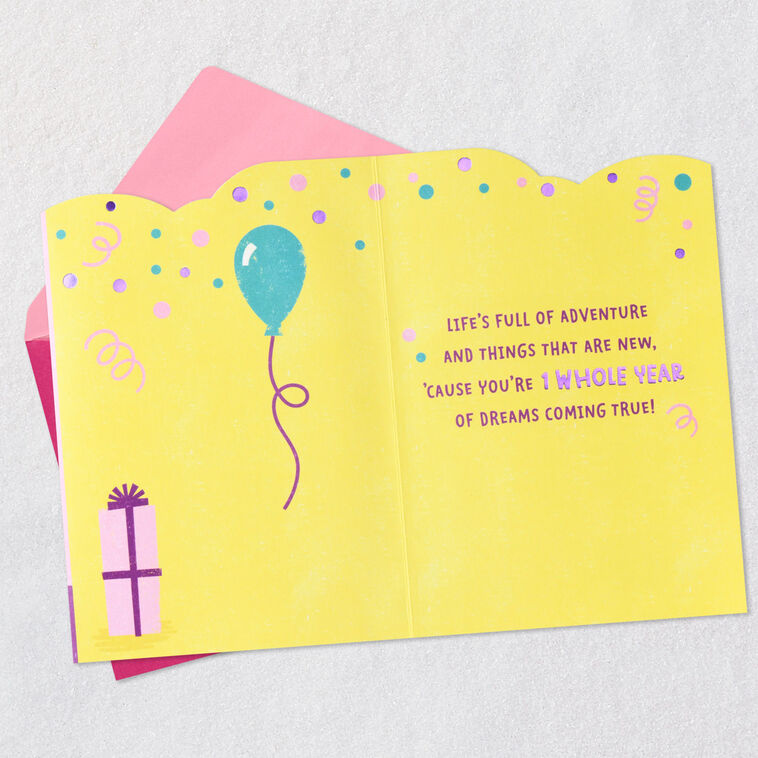 Hallmark Dreams Come True First Birthday Card