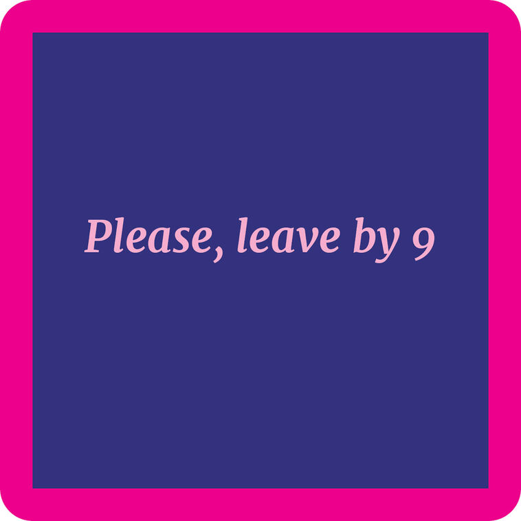 hallmark Drinks on Me Leave By 9 Funny Coaster