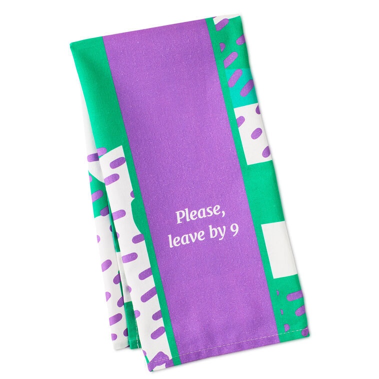 hallmark Drinks on Me Leave by 9 Funny Dish Towel