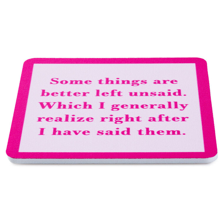 Hallmark Drinks On Me Left Unsaid Funny Coaster