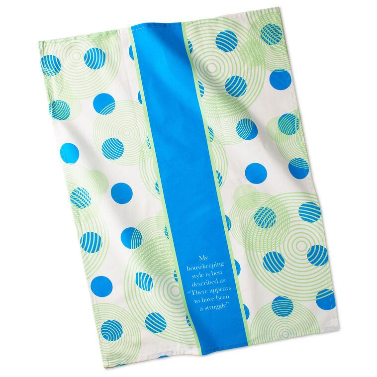 Hallmark Drinks On Me Struggle Funny Dish Towel