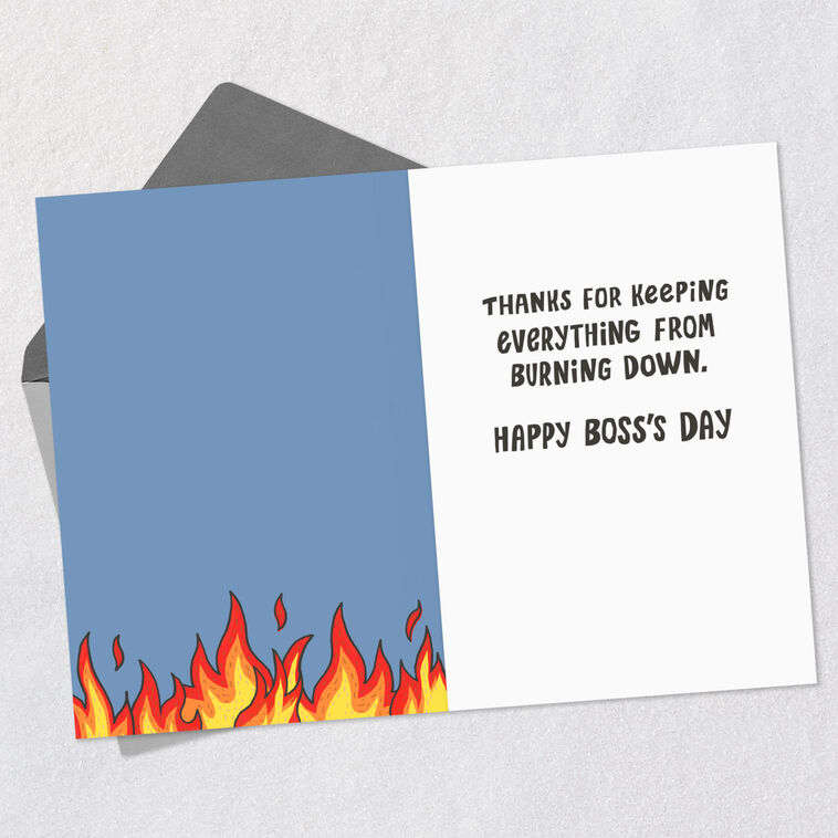 Hallmark Dumpster Fire Funny Boss's Day Card