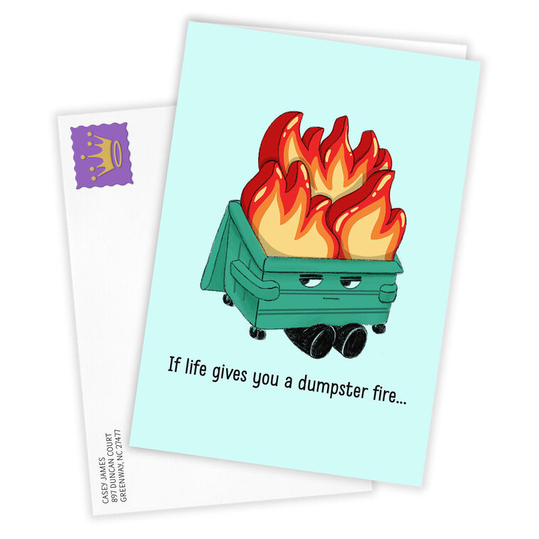 Hallmark Dumpster Fire Funny Custom Card