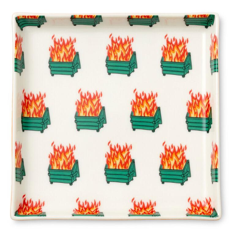 Hallmark Dumpster Fire Funny Trinket Tray