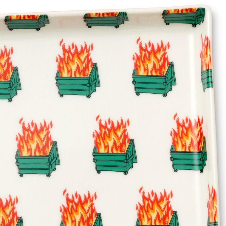 Hallmark Dumpster Fire Funny Trinket Tray