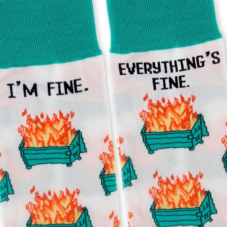 Hallmark Dumpster Fire Novelty Crew Socks