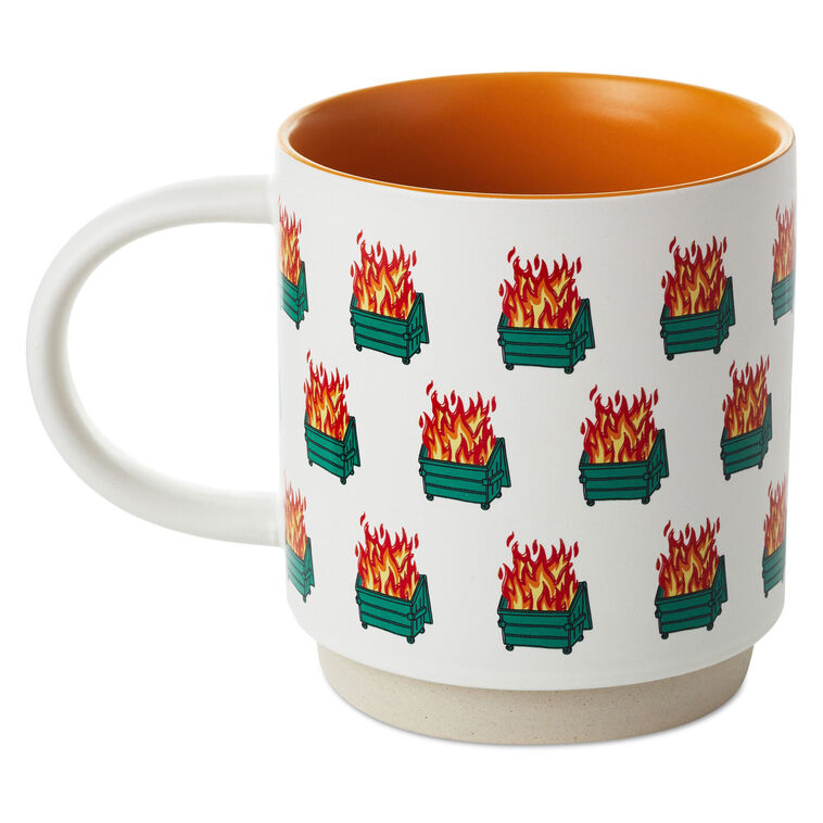 Hallmark Dumpster Fires Funny Mug 16 Oz