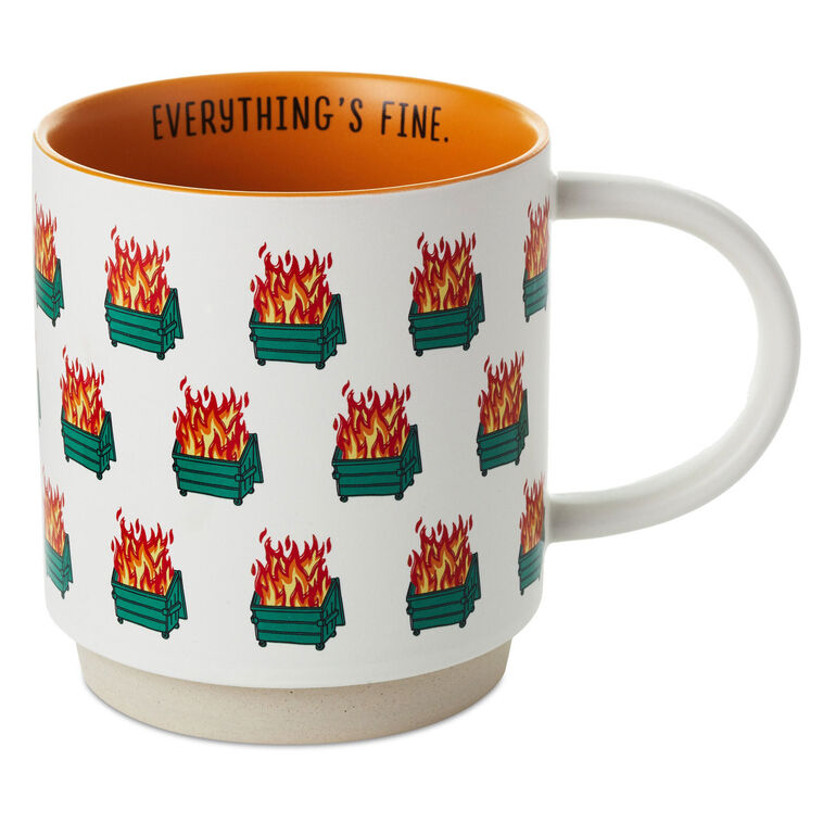 hallmark Dumpster Fires Funny Mug 16 oz