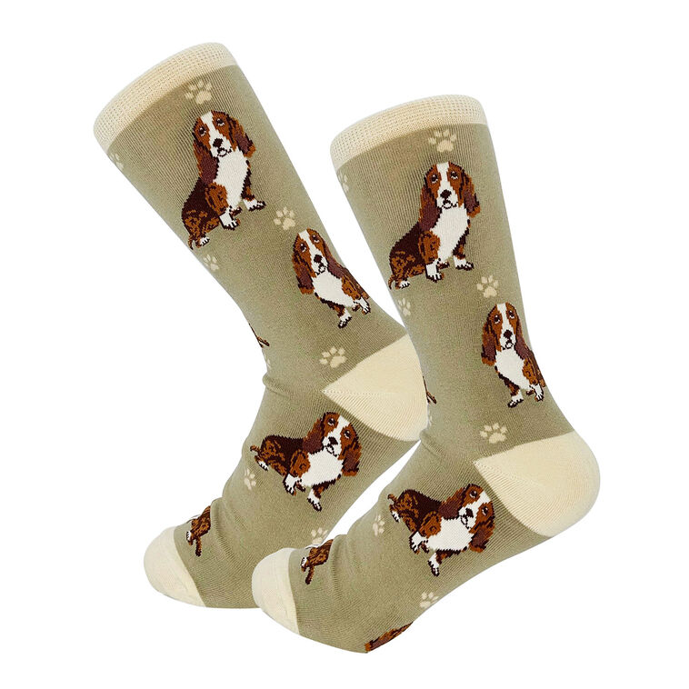 hallmark E&S Pets Basset Hound Novelty Crew Socks