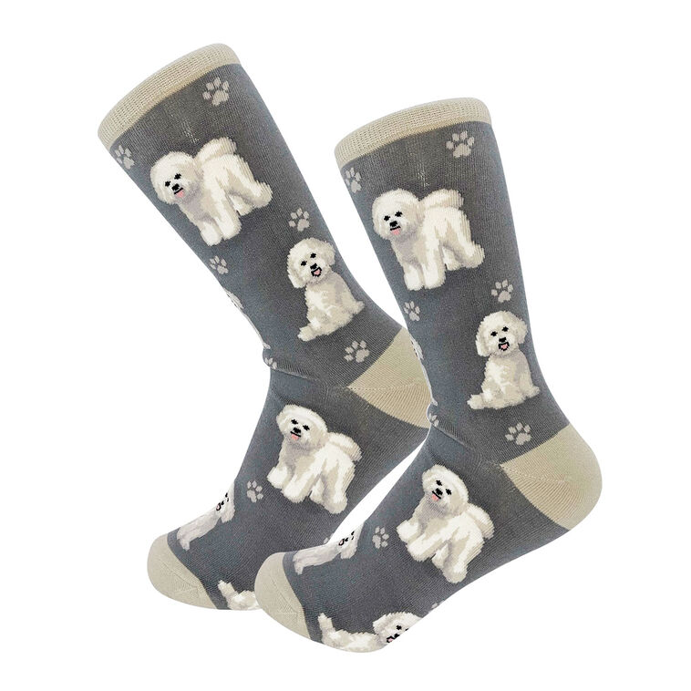 hallmark E&S Pets Bichon Frise Novelty Crew Socks