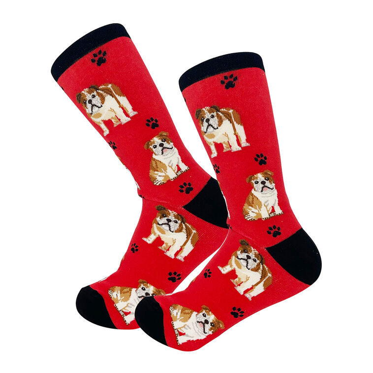 hallmark E&S Pets Bulldog Novelty Crew Socks