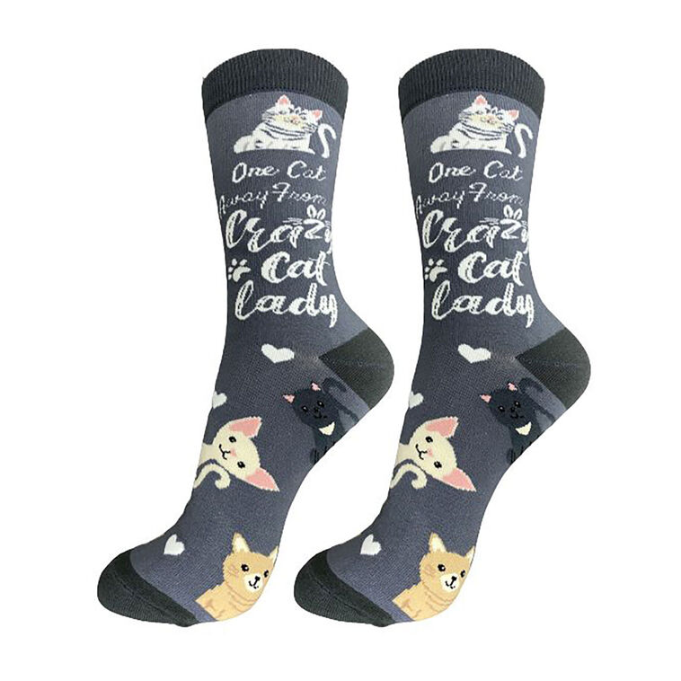 hallmark E&S Pets One Cat Away Novelty Crew Socks