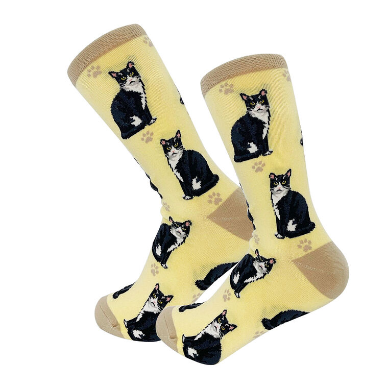 hallmark E&S Pets Tuxedo Cat Novelty Crew Socks