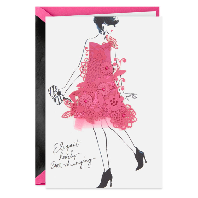 hallmark Elegant and Lovely Birthday Card for Her