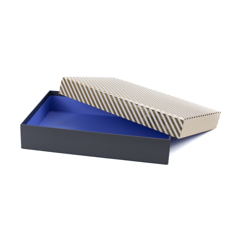 Hallmark Elegant Gold Striped 9x13 Shirt Box